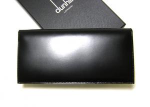 ダンヒル ] オックスフォード 二つ折長財布（ブラック） - D-905
