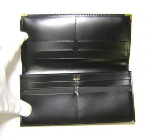 ダンヒル ] オックスフォード 二つ折長財布（ブラック） - D-905